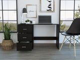 Classic 3 Drawers Writing Desk -Black B20091903