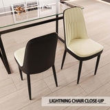 A set of 2 dining chair, modern style chair made of high-quality PU Leather fabric with thick soft W2189P166108
