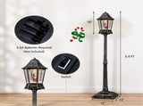 5.4 FT Christmas Street Lamp with Snowfall, Music & Warm Light, Detachable Lantern Head, Waterproof 35036998