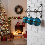 4PCS Set 4.7" Christmas Glass Ball Ornaments Hanging Tree Decor Shiny Holiday Party Supplies Tree 13361321