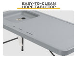 Folding Portable Fish Fillet & Hunting & Cutting Table with Sink Faucet 09682898