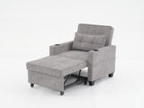 Futon Chair Bed Convertible Chair 3-in-1 Pull Out Sleeper Chair Beds with USB Ports,Wear-resistant 71472991