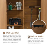 Outdoor Storage Shed with Lockable Door, Wooden Tool Storage Shed with Detachable Shelves and Pitch 62598581