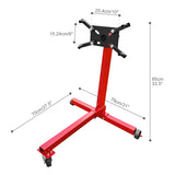 ZNTS Engine Stand 750LBS Capacity, 360 Degree Rotating Engine Run Stand with 3-Casters, Heavy Duty W2913P208045