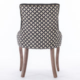 A&A Furniture, Ultra Side Dining Chair, Thickened fabric chairs with neutrally toned solid wood W1143P154100