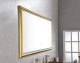 84in. W x 48in. H Oversized Rectangular Black Framed LED Mirror Anti-Fog Dimmable Wall Mount W127291634