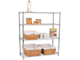 4-Layer Chrome Plated Iron Shelf 120*90*35 Silver 00410035