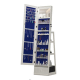Jewelry Cabinet Armoire with Full Length, 360&deg Rotating, Lockable Storage Cabinet, Interior W3406P340475