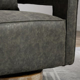 29.1"W Swivel Accent Open Back Barrel Chair Modern Comfy Sofa Chair With Weathered Base For Nursery W1298P241832