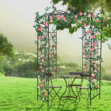 ZNTS Metal Garden Arch Iron Garden Arbors Gazebo Dia81.3'' x 114.2'' High Birdcage Shape Pergola Pavilion 13516553