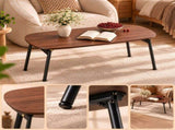 Foldable Coffee Table 31.5" x 15.7" x 17.7", Melamine Laminated MDF Tabletop & Metal Frame, Brown 37523729