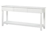 Modern Console Table with 3 Drawers and Open Storage Shelf, Entryway Table Narrow Long Sofa Table 09904615