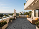 Plastic interlocking decking tiles, 44 packs of terrace decking tiles, 12 inches x 12 inches W5288P452912