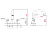 2-handle Lavatory Faucet Bathroom Sink Faucet DS-02-CD-011-541-MB
