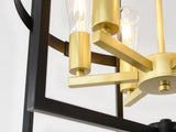 6-Light Metal Lantern Tiered Pendant Hanging Light Fixtures, Industrial Farmhouse Adjustable Height W5008P464267