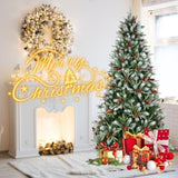 Artificial 4ft Green Christmas Tree with 747PE/PVC Mixed Branch Tips,Red fruit and Pine cone,Hinged 79950502
