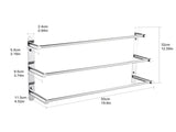 THREE Stagger Layers Towel Rack SUS304 Stainless Steel Hand Polishing Mirror Polished Finished 63717973