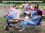 28-Inch Portable Charcoal Grill with Wheels and Storage Holder, Porcelain-Enameled Lid and Ash 40059147