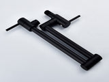 Brass Folding Faucet 1/2NPT Wall Mount Kitchen Faucet Two Handles Cold Water Tap Black 99606857
