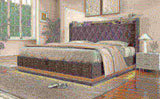 Queen size Upholstered bed, 360 surround LED function, Buttons/Apps/Remote Control, hydraulic N736P188807G