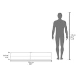TV Stand 10.4" H, with 2 Shelves, Black B097P250856