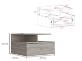 Floating Nightstand Flopini, One Drawer, Light Gray Finish B092123165