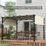 10 x 10ft Gazebo Replacement Canopy, UV Protection Pergola Shade Cover Cream White 93109697