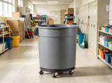 500lbs Heavy Duty Trash Can Dolly , Round Roller Base with 4 Lockable Wheels for 20, 32, 12555608
