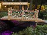 5 Feet Wooden Garden Bridge - 100% Fir Wood Construction, Easy Assembly with Hardware, Ideal for 00678135