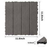 Wood Plastic Composite Deck Tiles Set of 20, Sustainable FSC Composite Decking Resist Rust, Water, W2882P204161