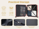 28" Large Suitcase, ABS Hardshell, Upgraded Crack-Resistant Iron Handle, Combination Lock, 360&deg W2787P536174