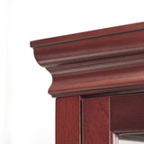 Curio Cabinet Lighted Curio Diapaly Cabinet with Adjustable Shelves and Mirrored Back Panel, W1693P154579