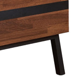 Walnut and Sandy Black 2-drawer Nightstand B062P181337