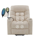 Nairi Ivory Leather Aire Power Motion Recliner with Lift, Heating & Massage Function B2726P245481