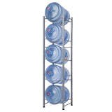 ZNTS 5-Tier Water Rack Stainless Steel Heavy Duty Water Cooler Jug Rack 30042320