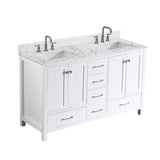 73"x 22" bathroom stone vanity top lightning white undermount ceramic sink and 3 faucet hole W1059P251890