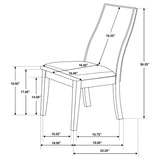 Set of 2 Fabric Upholstered Dining Chairs in Espresso B016P223110