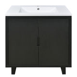30" Bathroom vanity Set with Sink, Combo Cabinet, Bathroom Storage Cabinet, Solid Wood Frame WF319594AAB