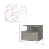 Nightstand Floating Flopini, Bedroom, Concrete Gray B092142830