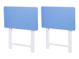(4 pack) Solid Rubberwood Folding TV Tray Tables, Set of 2, Seaside Blue 27445987