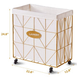Laundry Baskets,Collapsible Laundry Basket with Wheels,Removable Lined for Easy Cleaning Storage 28852055