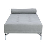 Melange Velvet Upholstered Sofa Bed with Pillow, Grey B016P323416