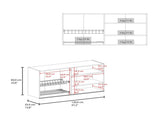 Napoleon Wall-Mounted Kitchen Cabinet with 4 Door Closed Storage Cabinets, Interior Shelves and Open B200P604637