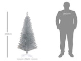 5' Artificial Pencil Christmas Tree, Slim Xmas Tree with 294 Realistic Branch Tips and Plastic 41225111