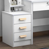 Fashion Vanity Desk with Mirror and Lights for Makeup and Chair, Vanity Mirror with Lights and Table W509120066