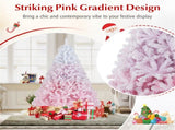 6ft Flocked Christmas Tree - 820 Branch Tips, Fireproof PVC, 3-Section Assembly, Metal 02087941