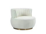 COOLMORE 360 Degree Swivel Cuddle Barrel Accent Sofa Chairs, Round Armchairs with Wide Upholstered, W395P232985