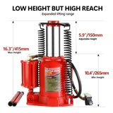 ZNTS 32-Ton Hydraulic Bottle Jack Air-Operated Bottle Jack Lift Portable Low Profile Manual Jack Air Jack W1239124013