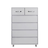 ZNTS Six drawer side table-Grey W28203340