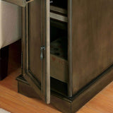 Modern Transitional Design 1pc Side Table / Storage Cabinet Gray Color USB Outlet B011P191197